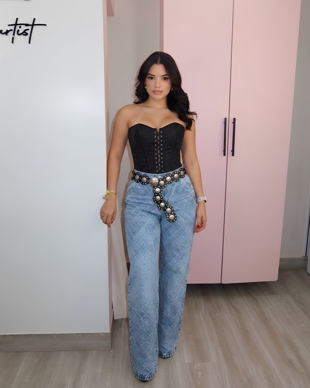 Combo Jean rombos + Corset