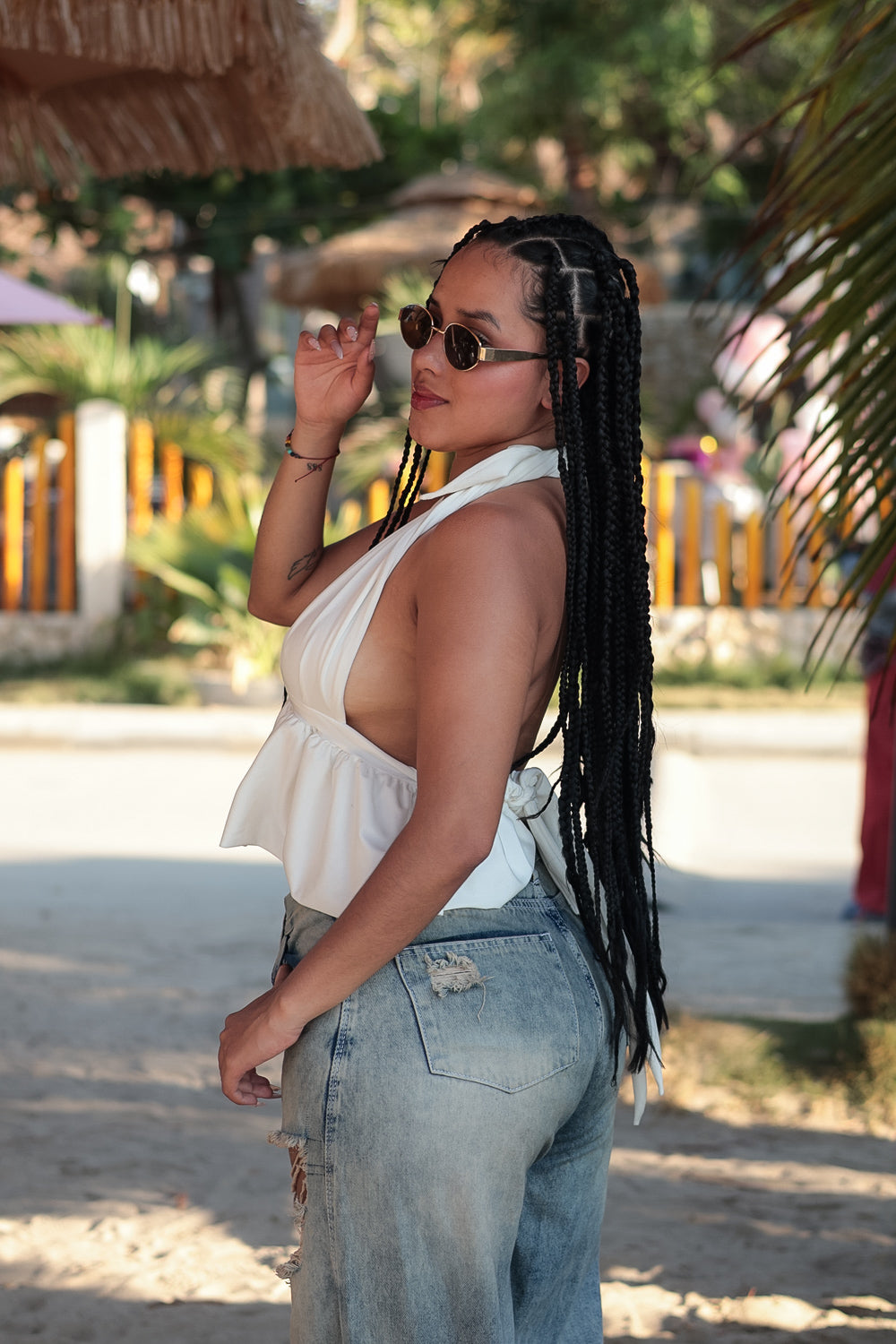 Jean + blusa globo carnaval