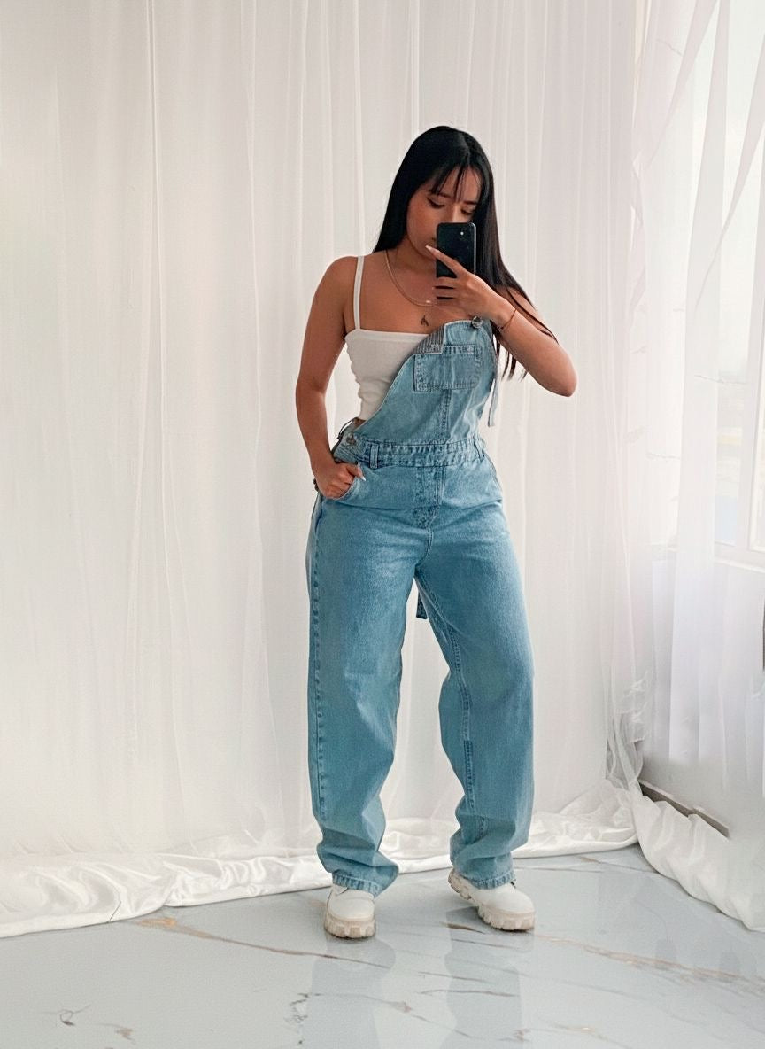 Combo overol + crop top