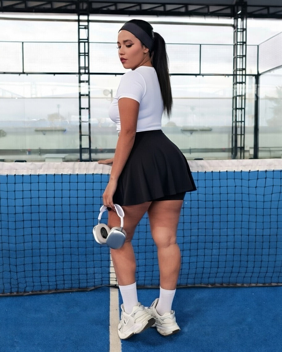 Falda Short deportivo + blusa básica