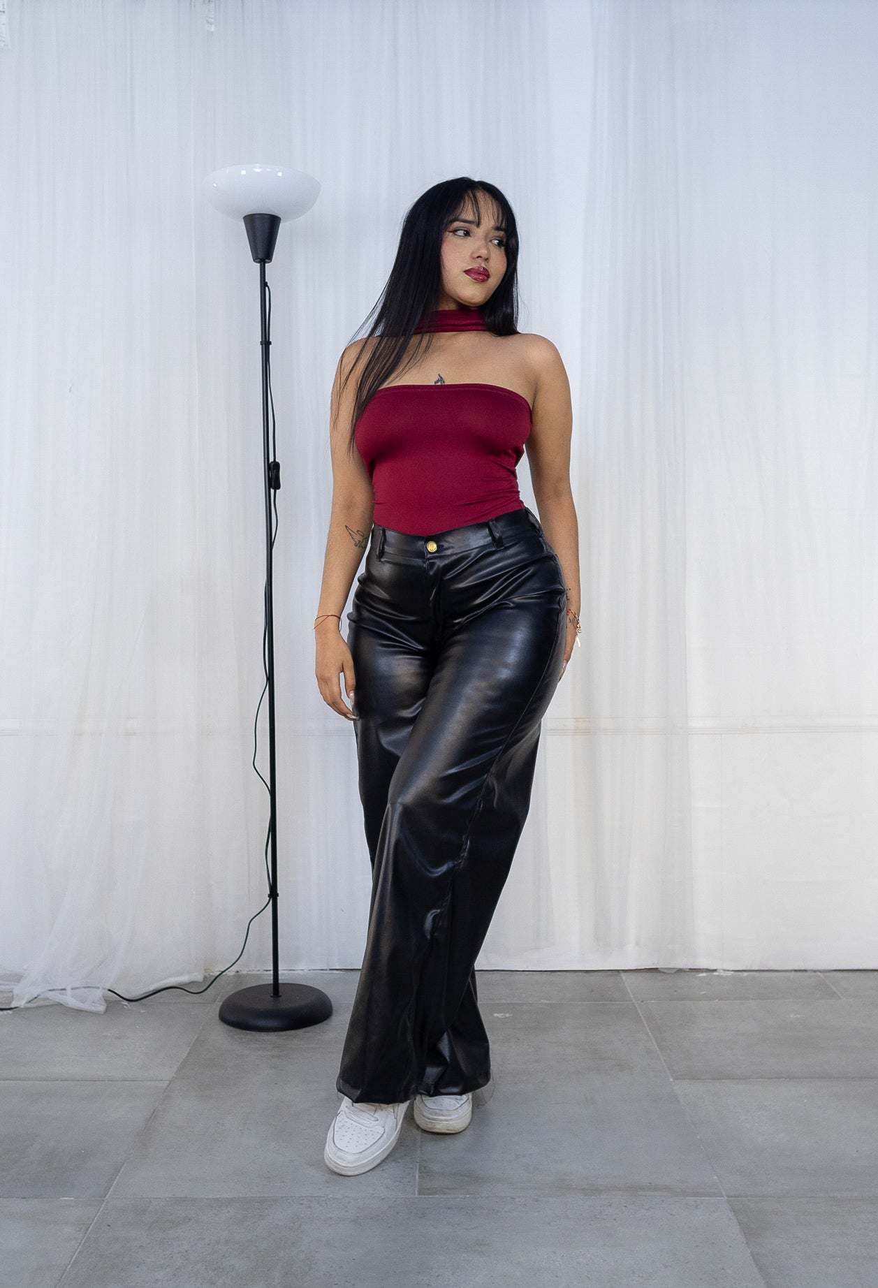 Combo pant cuero + body