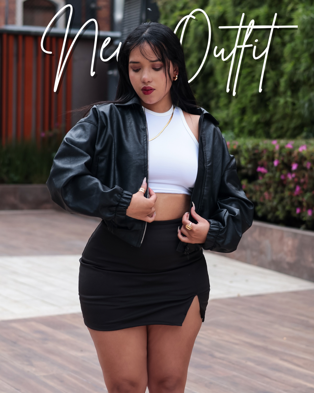 Falda + top + chaqueta