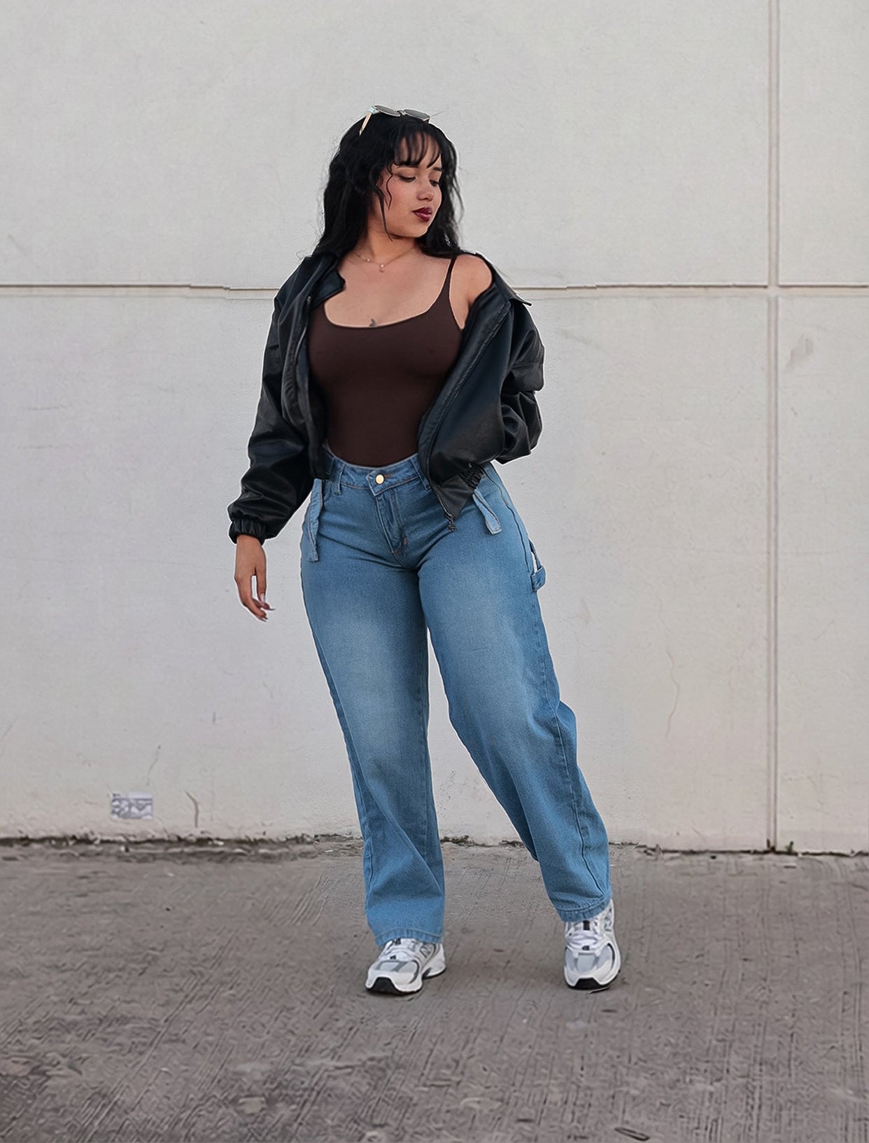 Combo jeans + chaqueta + body