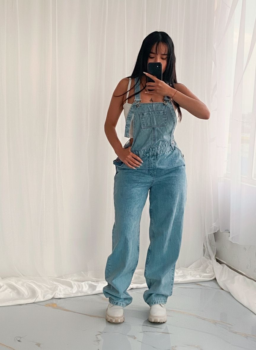 Combo overol + crop top