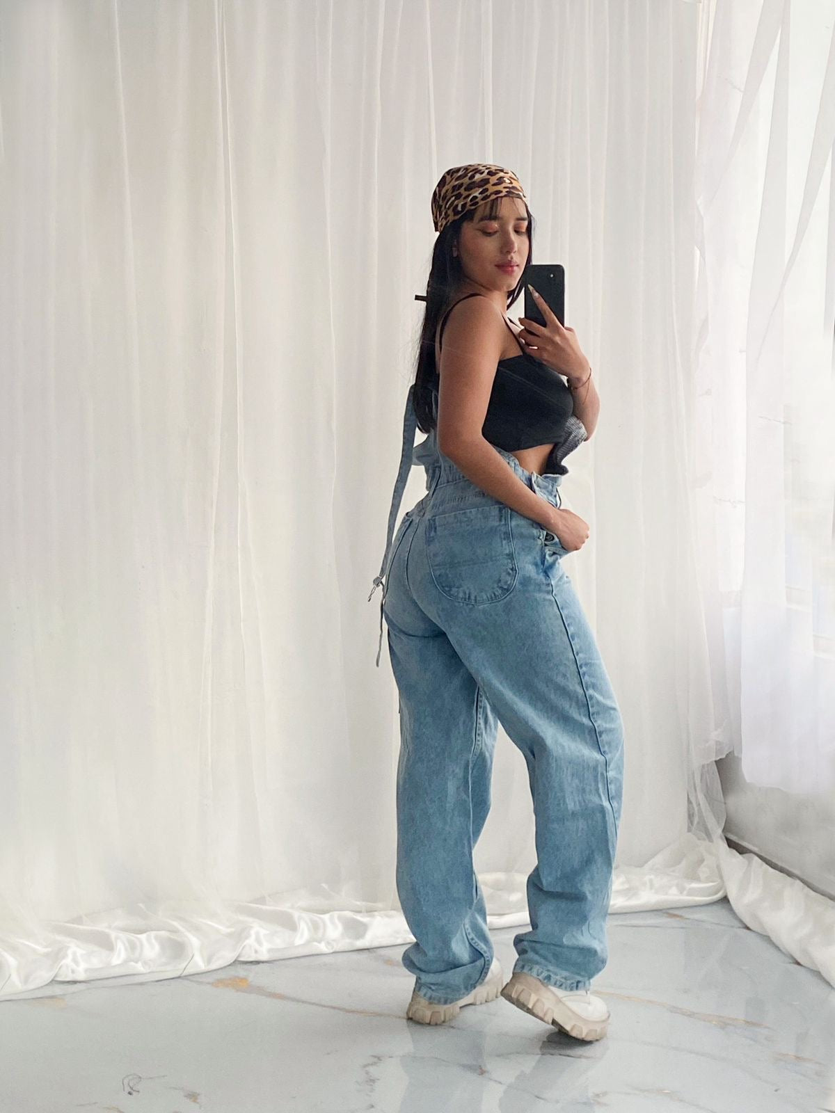 Combo overol + crop top