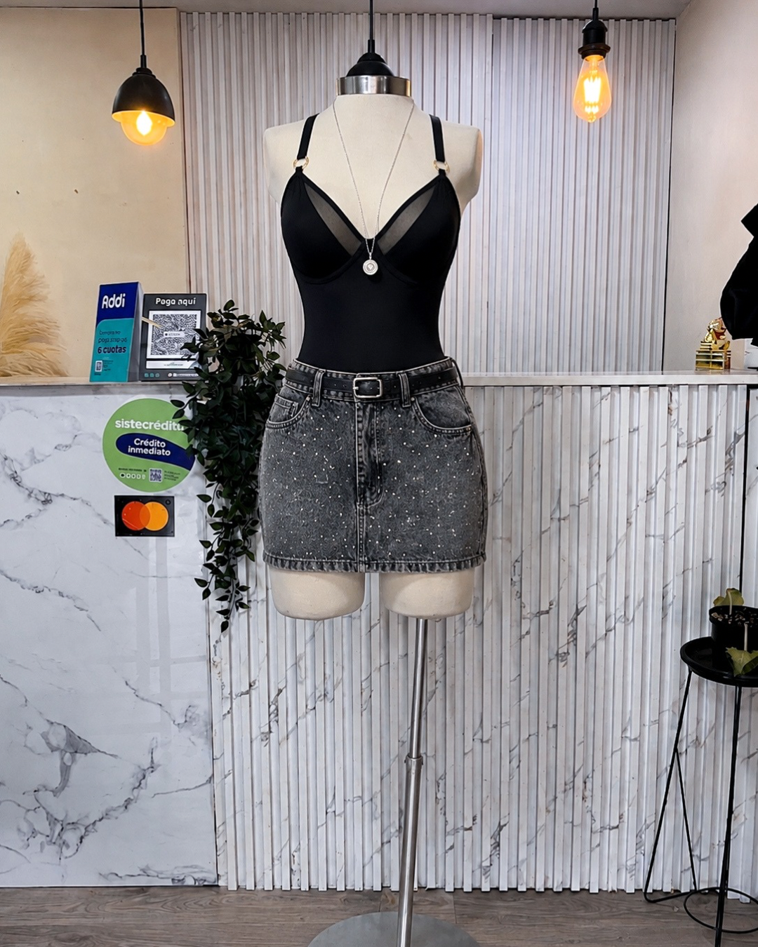 Combo falda Jean + body