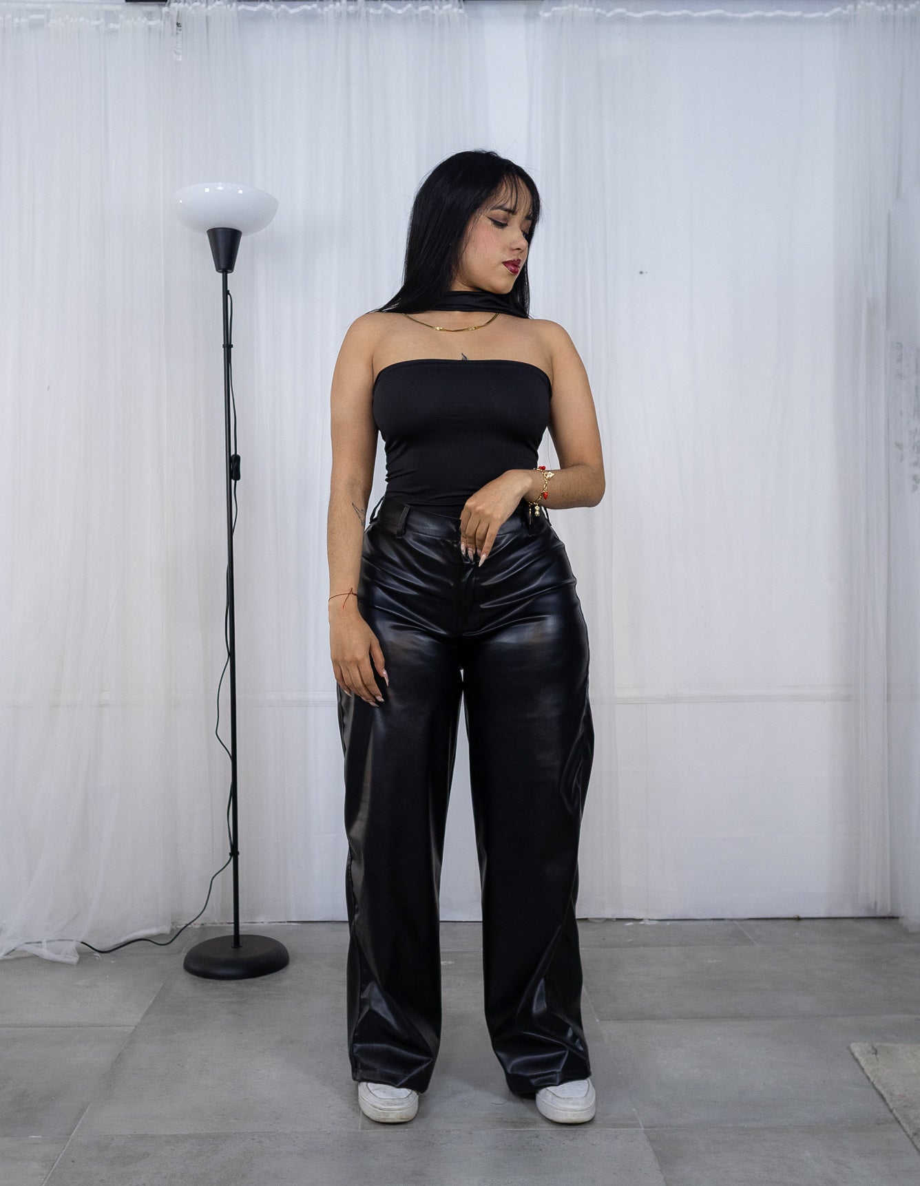 Combo pant cuero + body