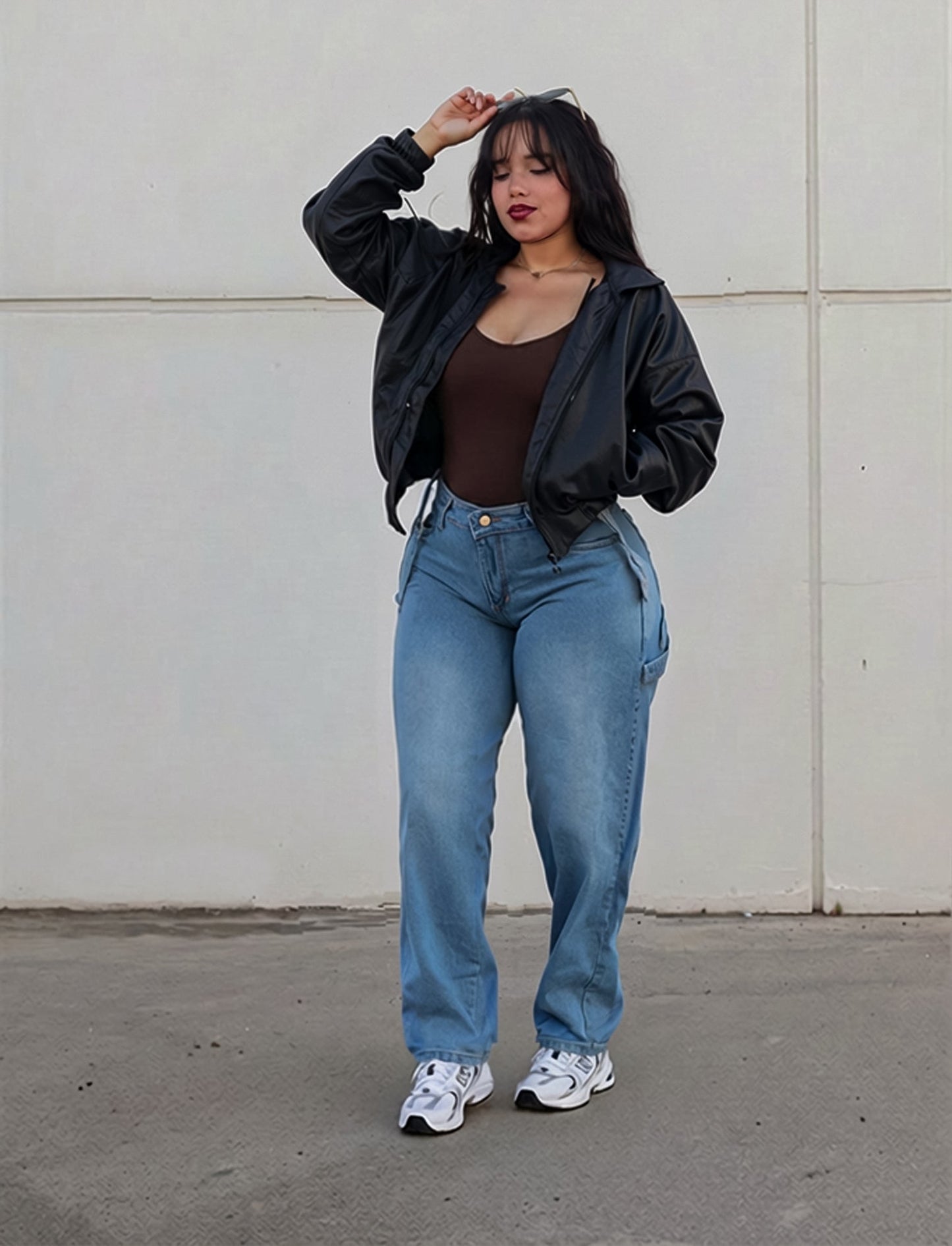 Combo jeans + chaqueta + body