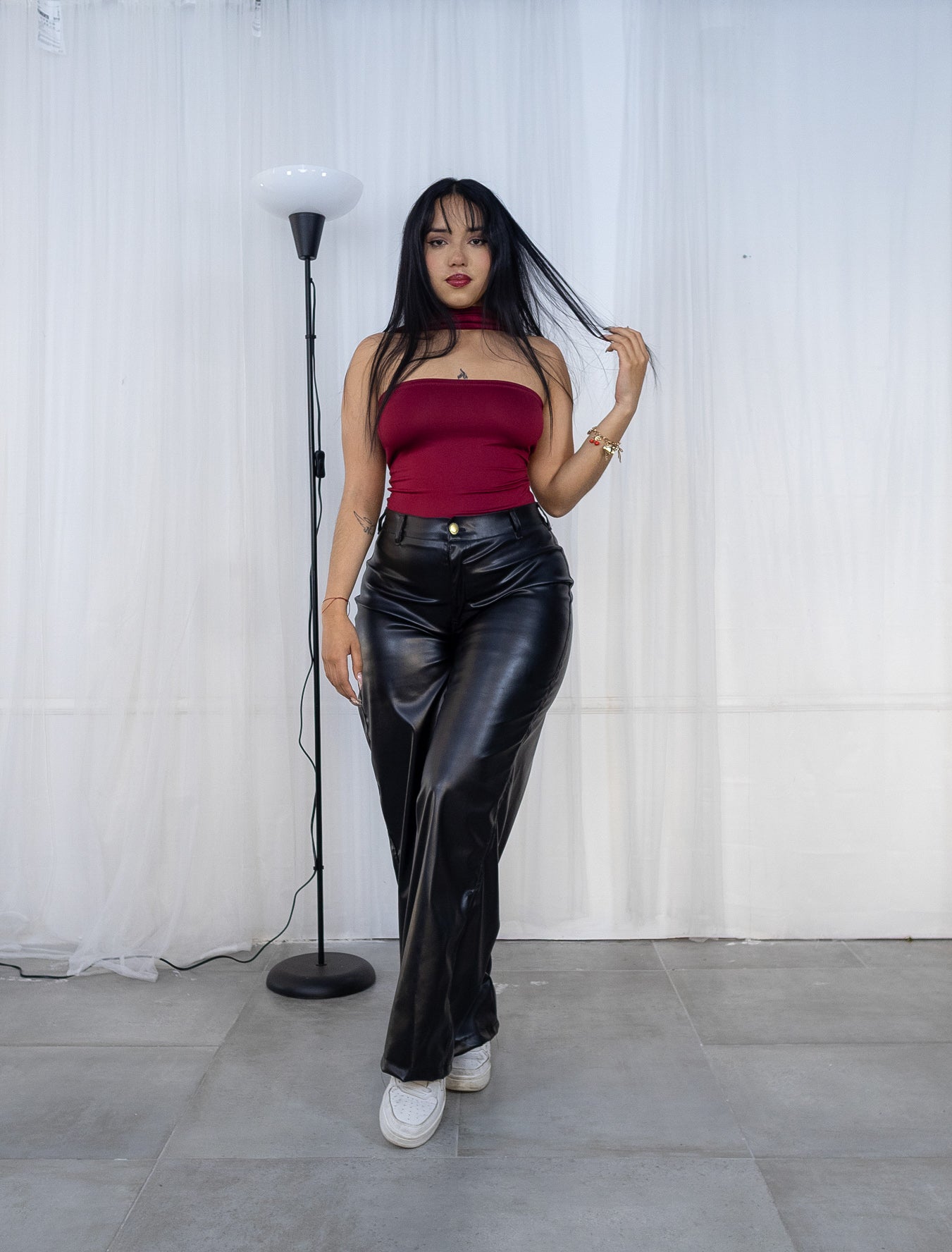 Combo pant cuero + body