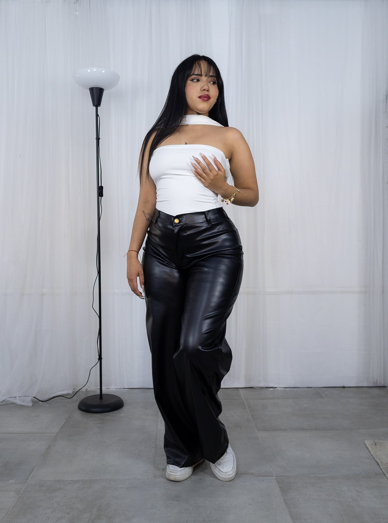 Combo pant cuero + body