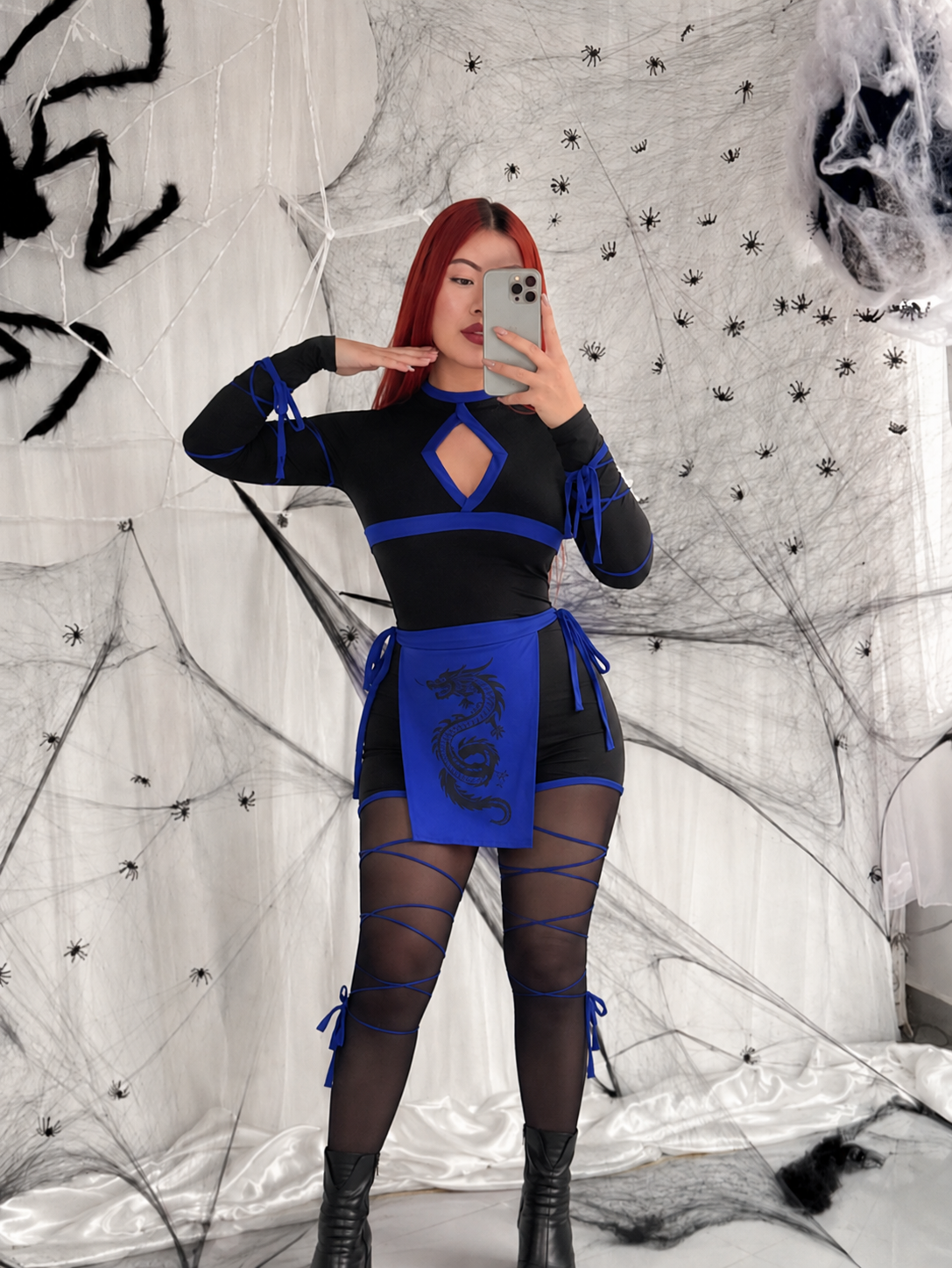 Disfraz Ninja Enterizo Azul