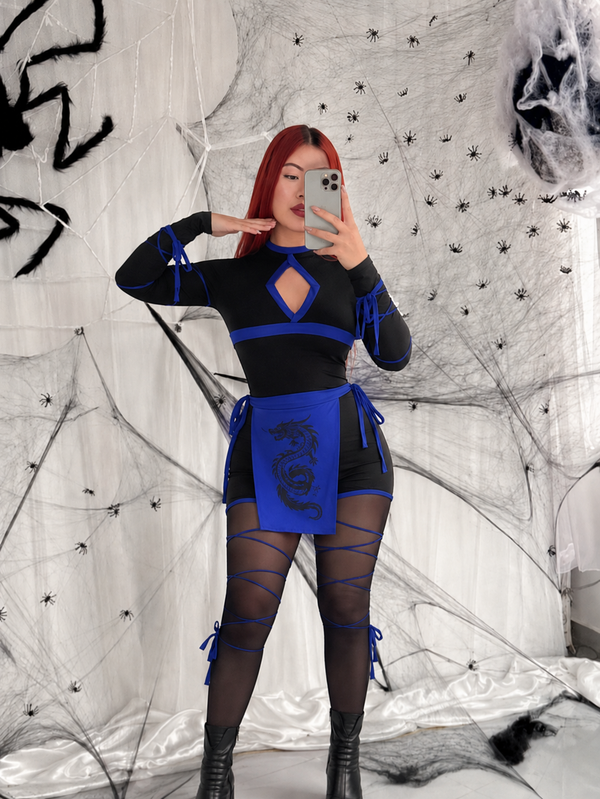 Disfraz Ninja Enterizo Azul