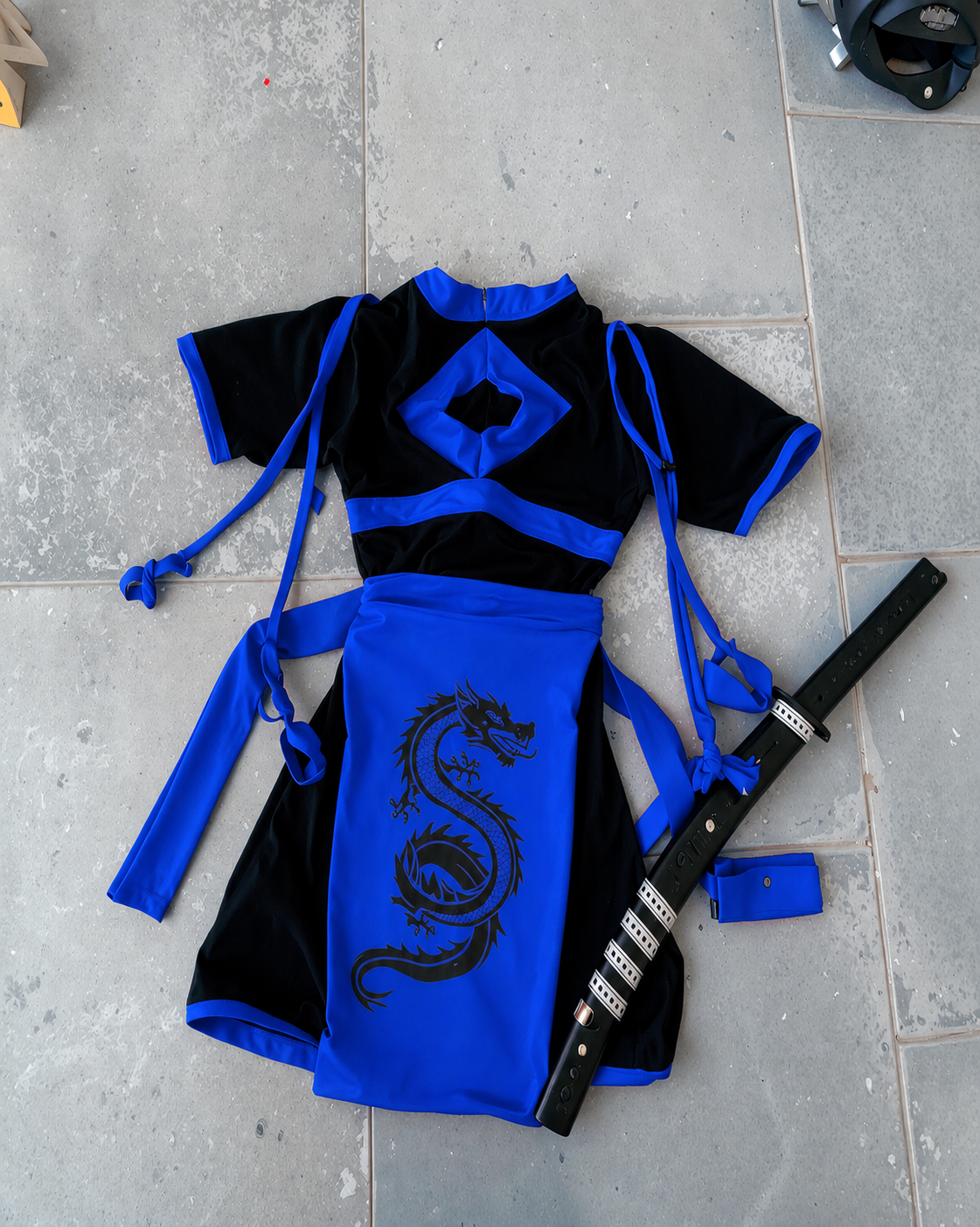 Disfraz Ninja Enterizo Azul