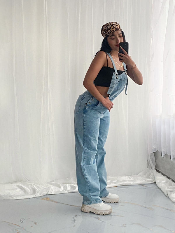 Combo overol + crop top