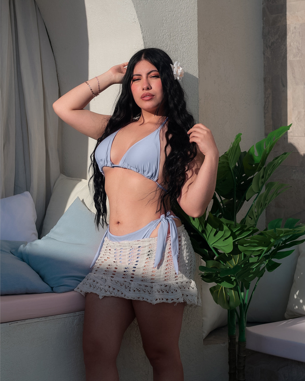 Falda tejida
