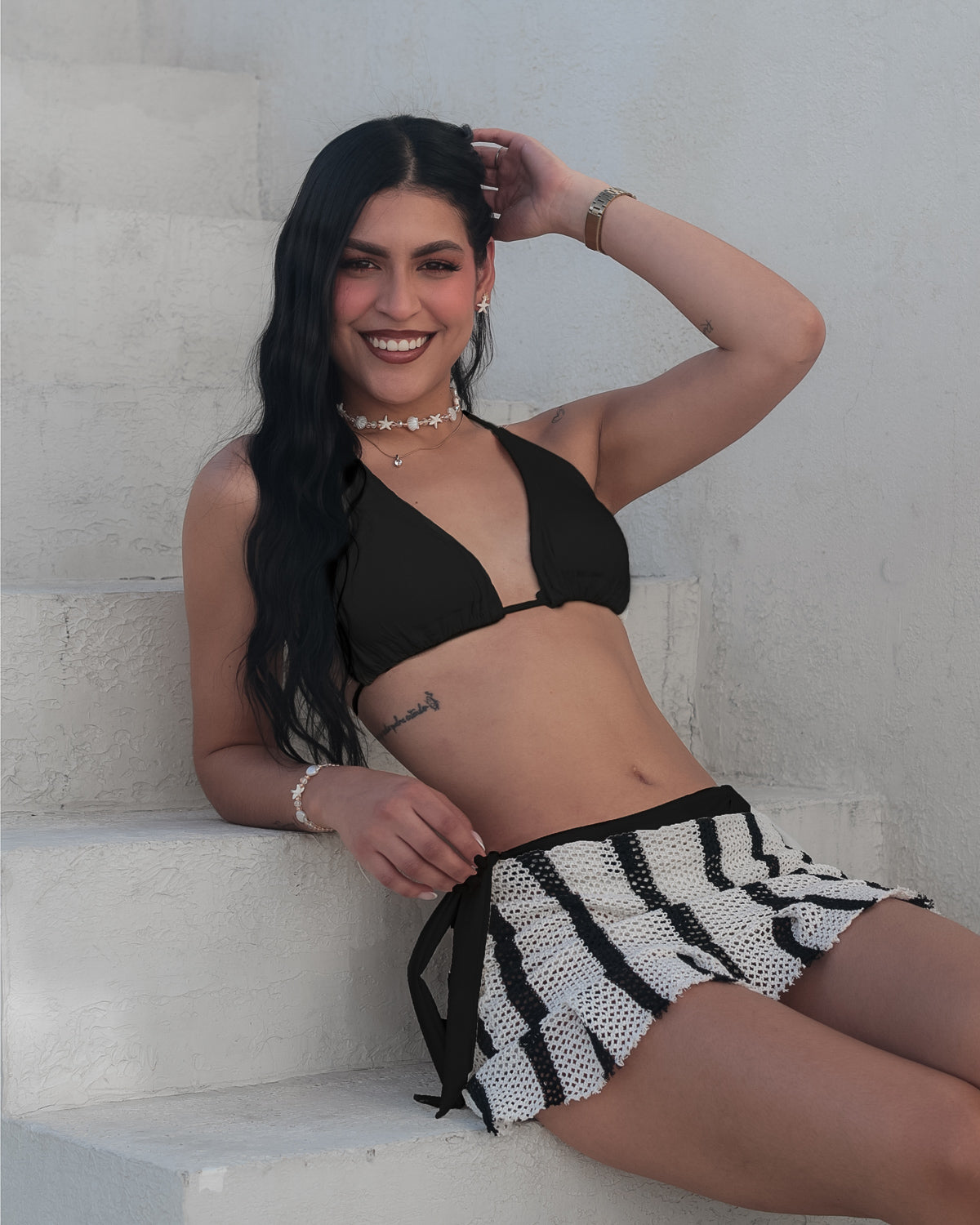 Falda tejida
