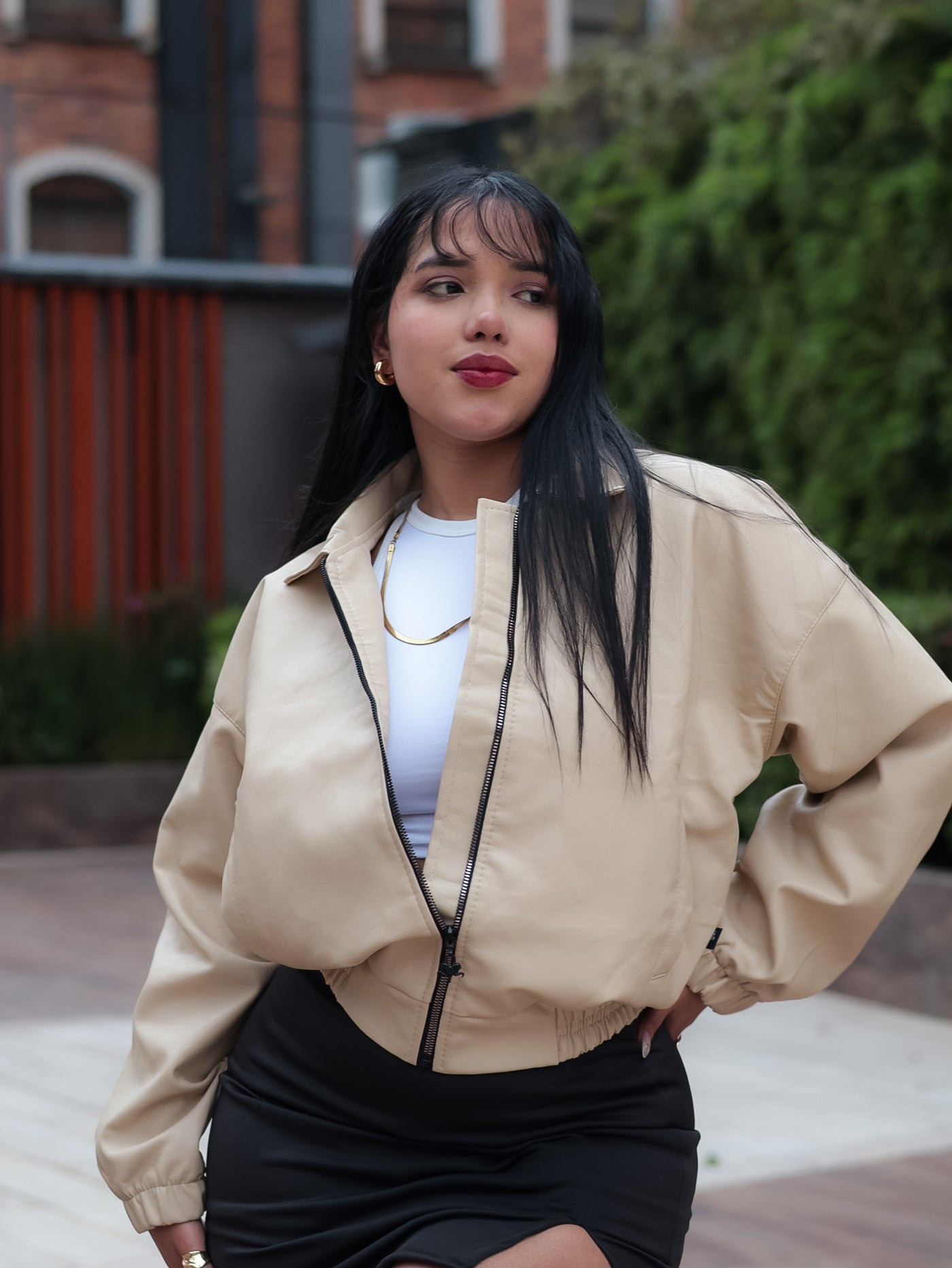 Falda + top + chaqueta