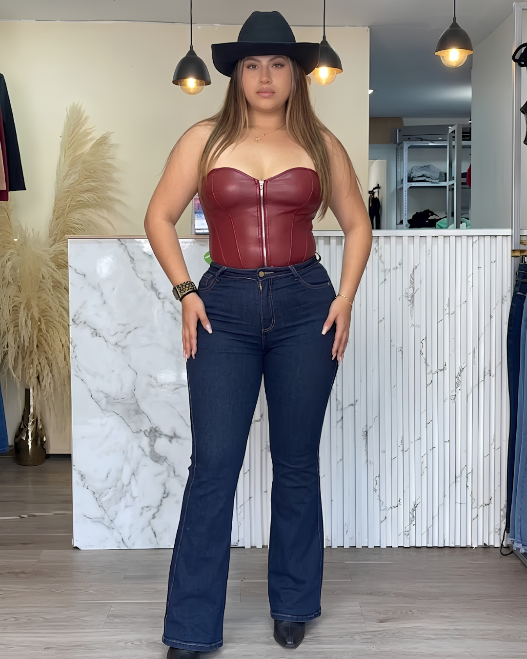 Combo Jean bota campana + Corset