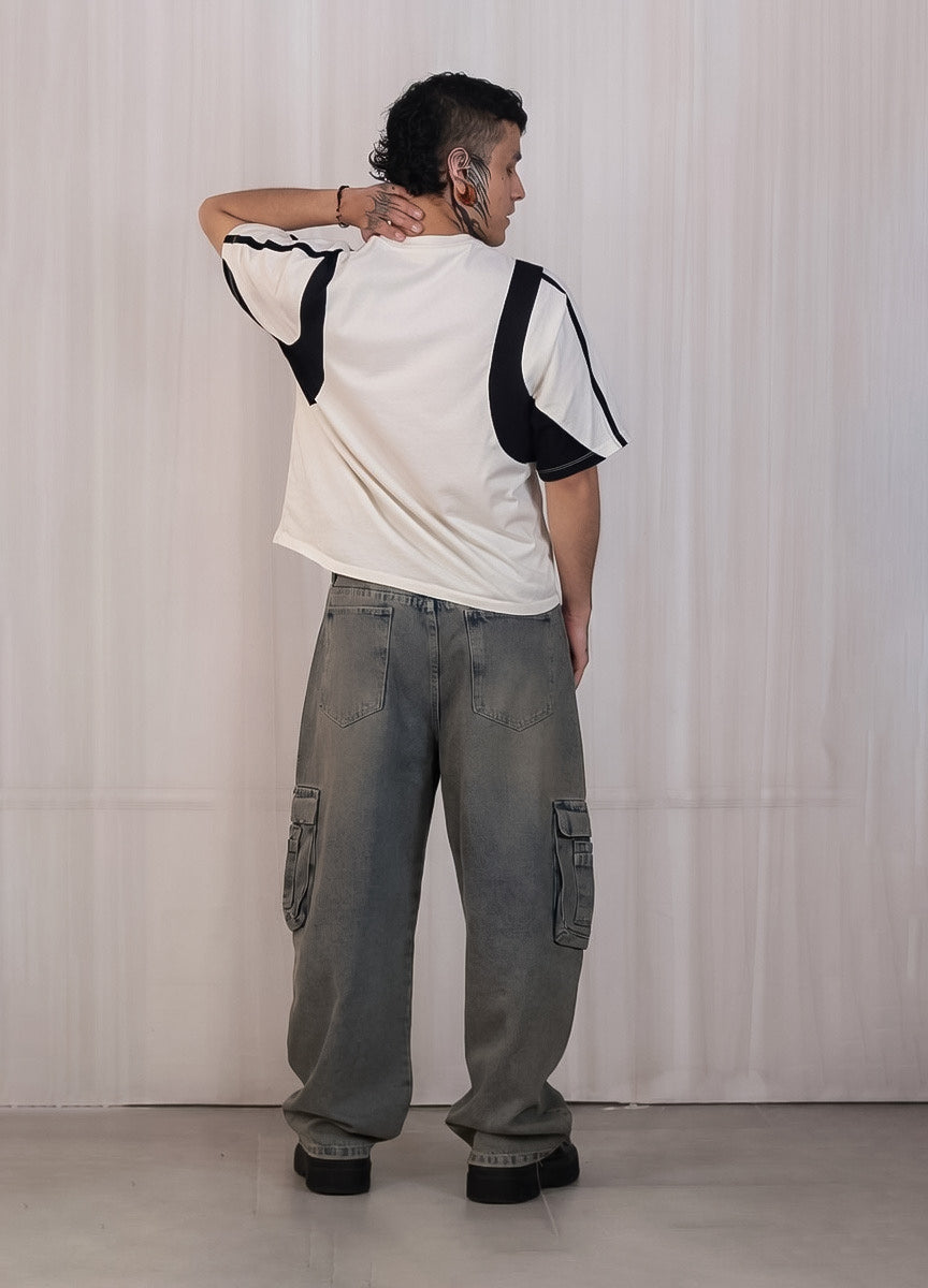 Jean cargo gris