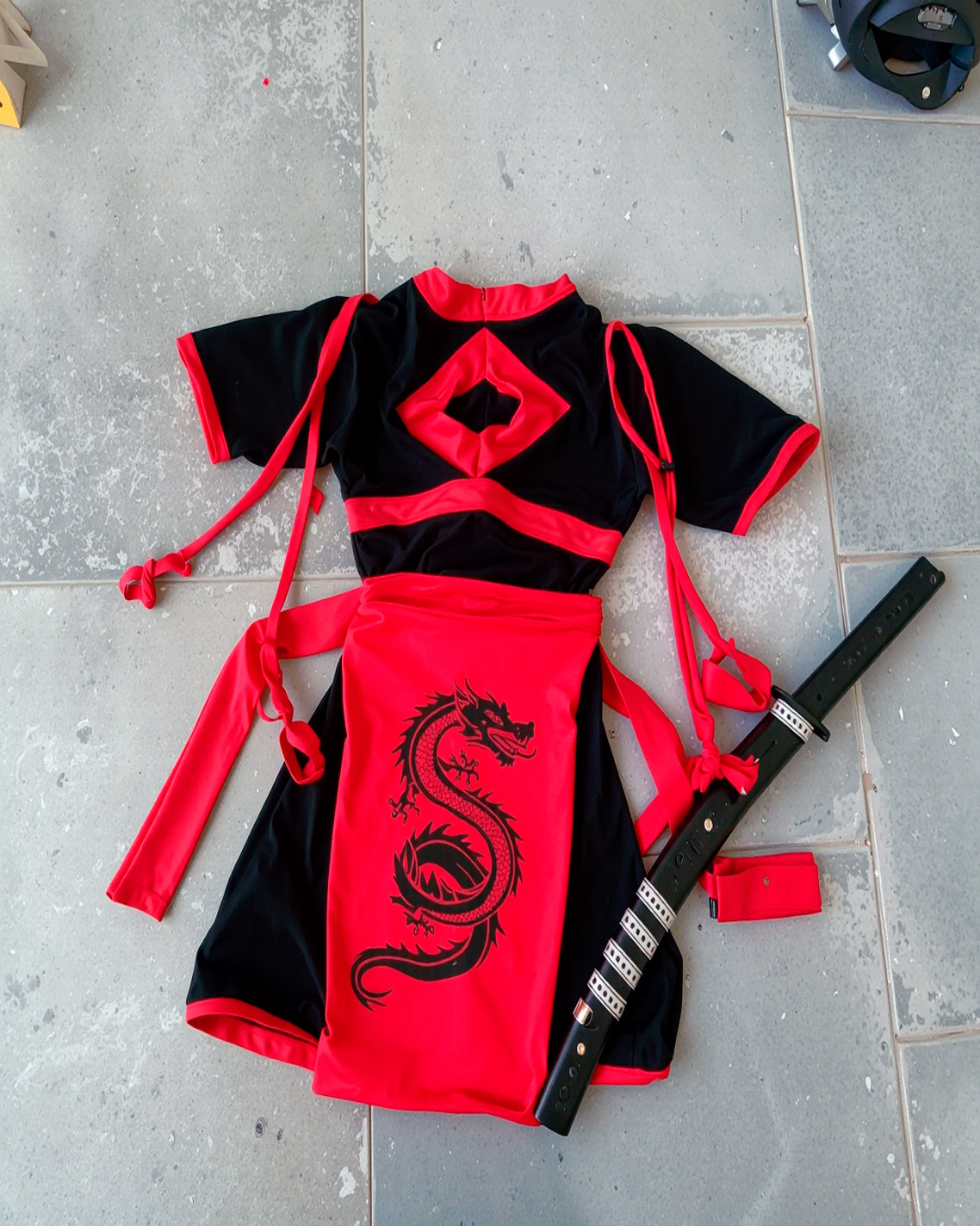 Drisfraz Ninja Enterizo Rojo