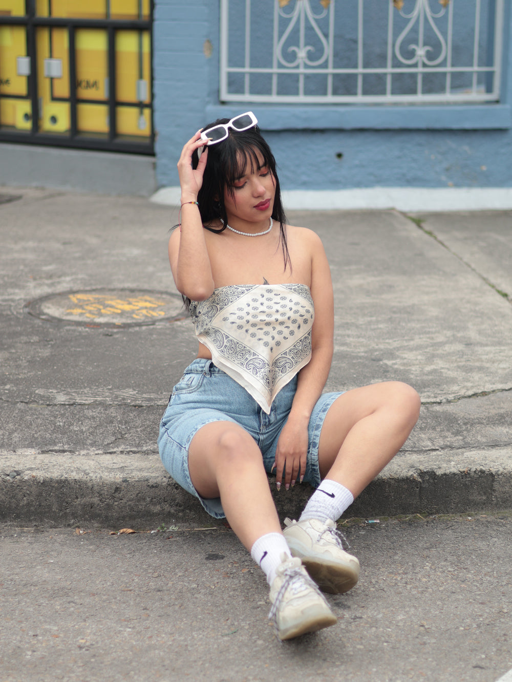 Combo bermuda + pañoleta