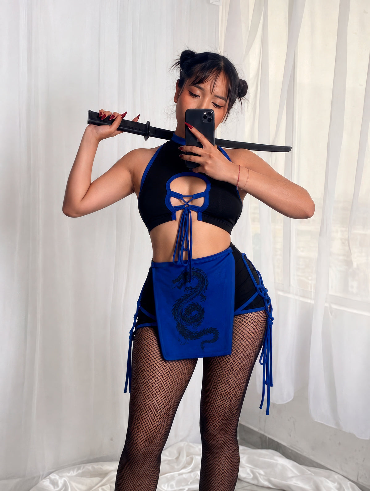 Disfraz Corto Azul